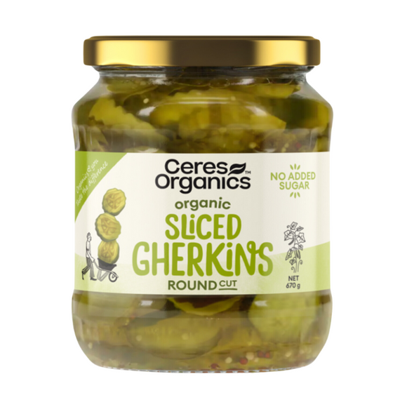 Ceres Organic Gherkins Sliced 670g