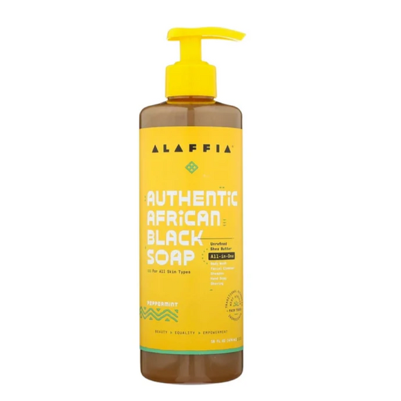 Alaffia African Black Soap All-in-One PEPPERMINT 476ml