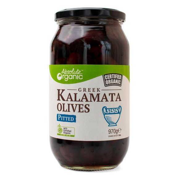 Absolute Organic Greek Pitted Kalamata Olives 970g