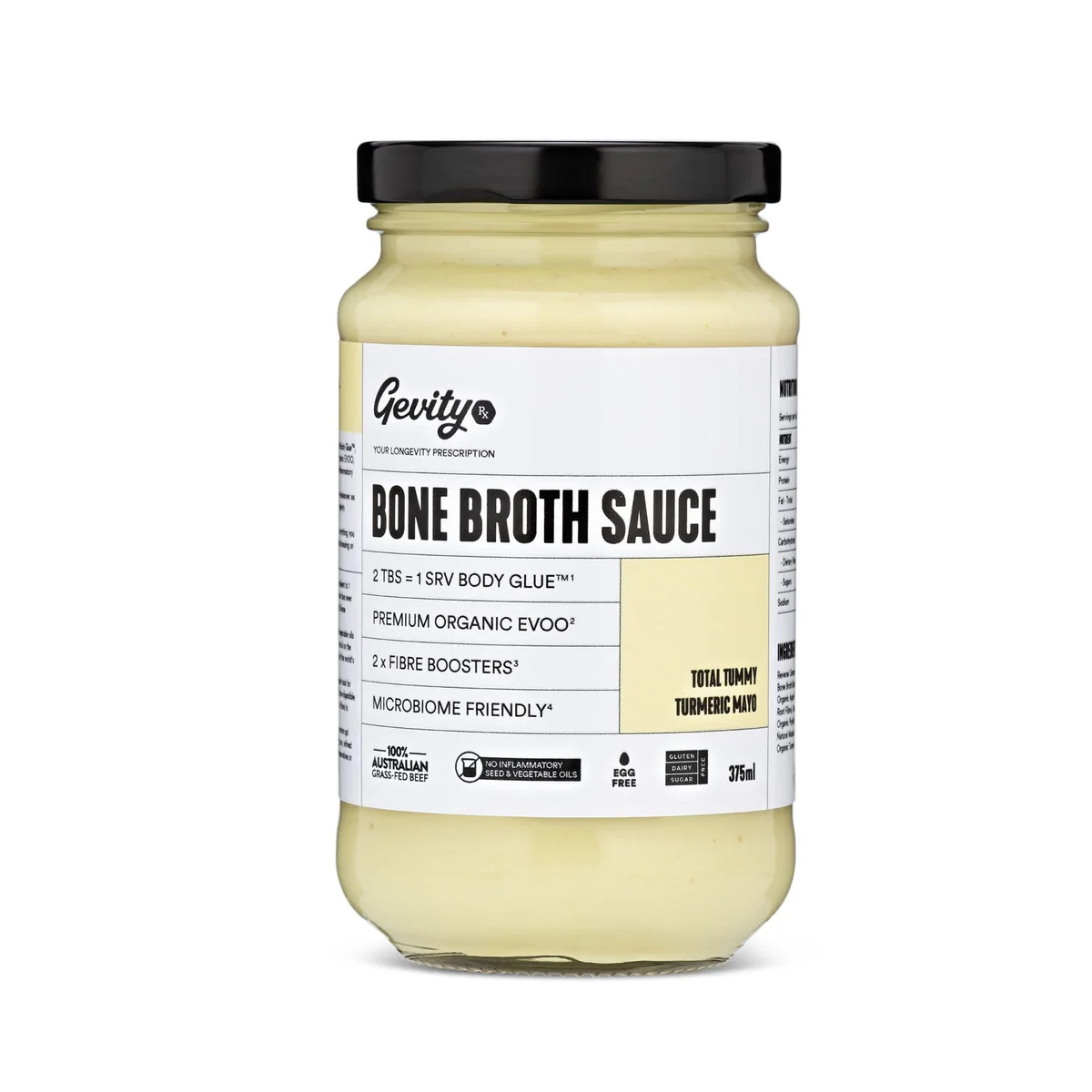 Gevity Bone Broth Sauce Turmeric Mayo 375ml – My Home Pantry