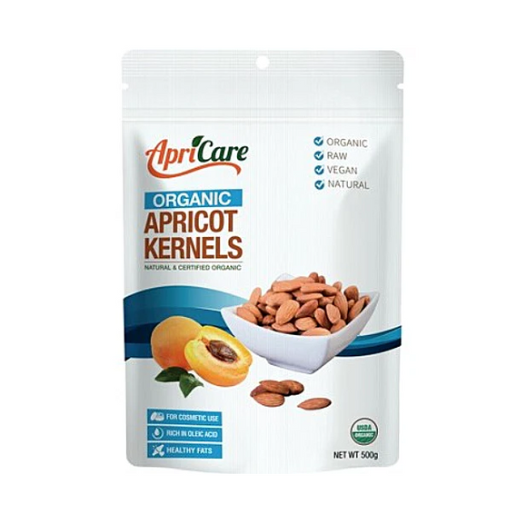 Apricare Organic Apricot Kernels Raw 500g