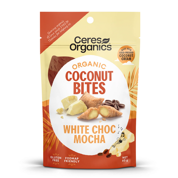 Ceres Organic Coconut Bites WHITE CHOCOLATE MOCHA 60g