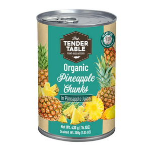 The Tender Table Organic Pineapple Chunks in Juice 430g