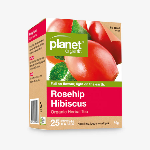 Planet Organic Rosehip & Hibiscus 25 Tea Bags