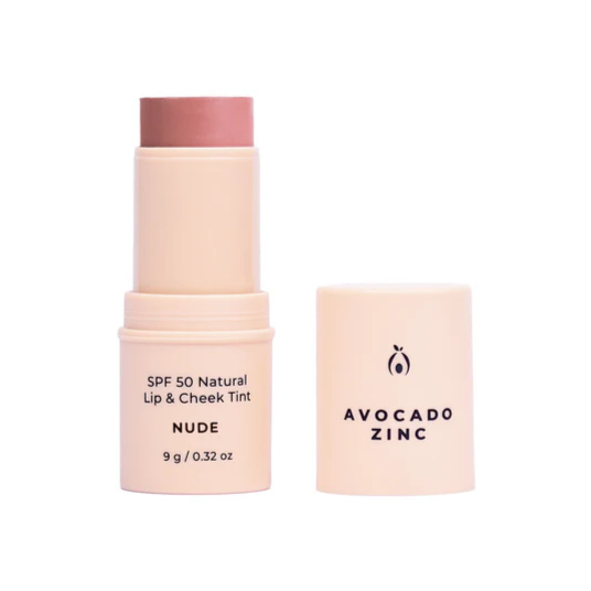 Avocado Zinc SPF50 Natural Lip & Cheek Tint NUDE 9g